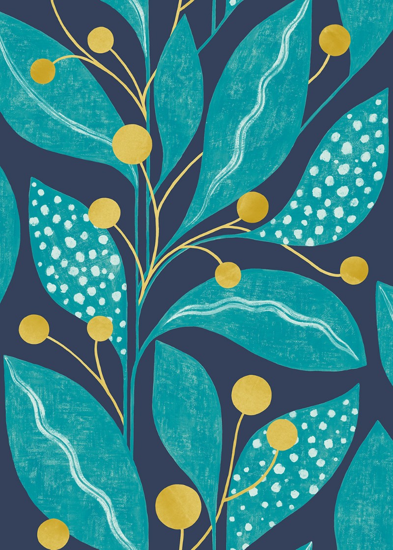 Picture of Berry Dot Ink & Azure - GRA50133W