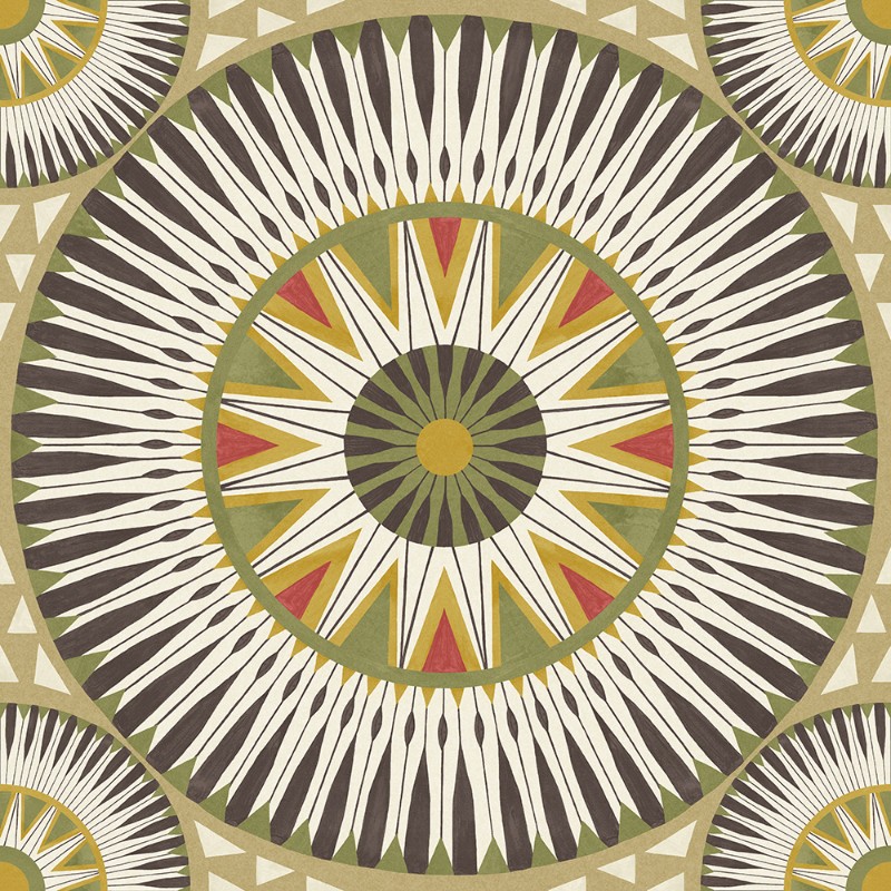 Picture of Large Ellipse Coffee & Olive - GRA50124W