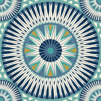 Picture of Large Ellipse Denim & Flax - GRA50127W