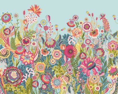 Picture of Bloom Duck Egg & Coral - IKA50141M