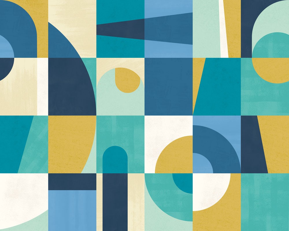 Picture of Blocky Royal & Ink - ICN50138M