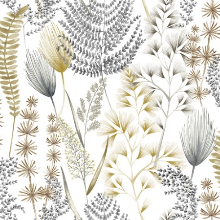 Picture of Summer Ferns Grey Mustard - JRD50105W