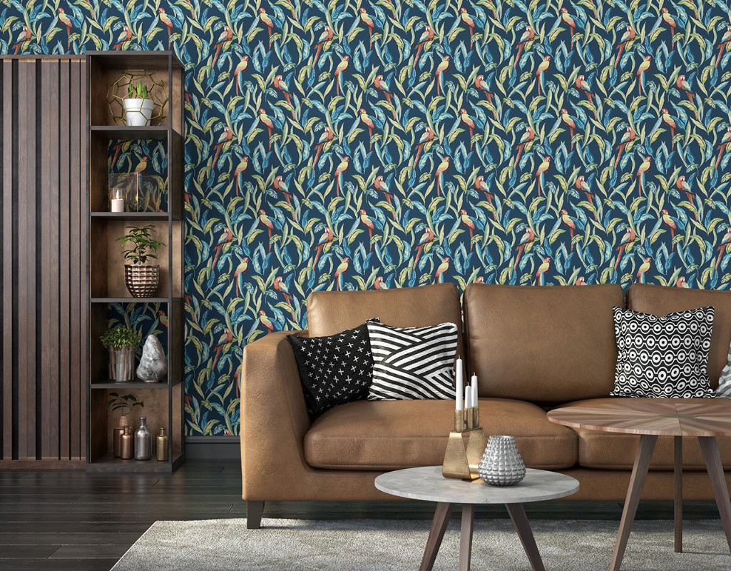 Bild på Tropical Parrot  Indigo Multi  - WLD53117W