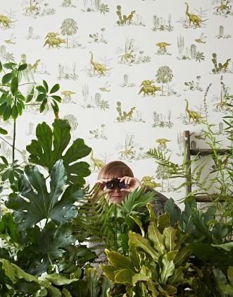 Picture of Dino Wallpaper - Yellow Green - DINO10