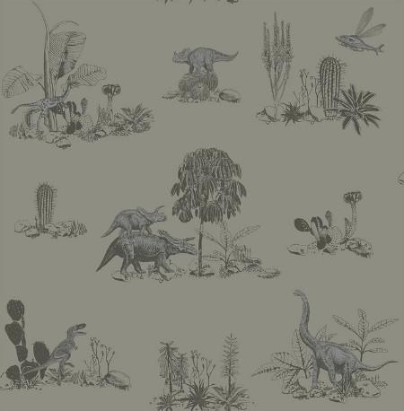 Picture of Dino Wallpaper - Grey - DINO01