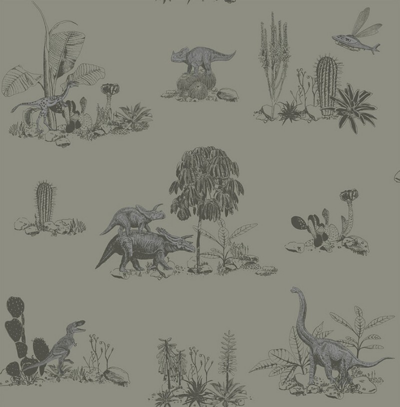 Picture of Dino Wallpaper - Grey - DINO01