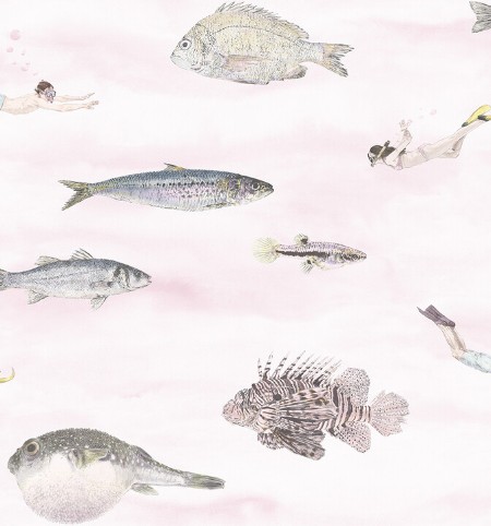 Picture of Fish Wallpaper - Pink - FISHP