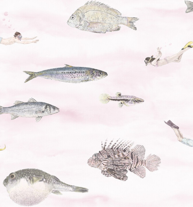 Picture of Fish Wallpaper - Pink - FISHP