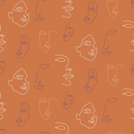 Picture of Kindred Wallpaper Terracotta/Coral - KINDRED/WP1/TCO