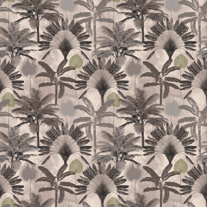 Picture of Malaysian Palm Wallpaper Blush/Charcoal - MALPALM/WP1/BCH