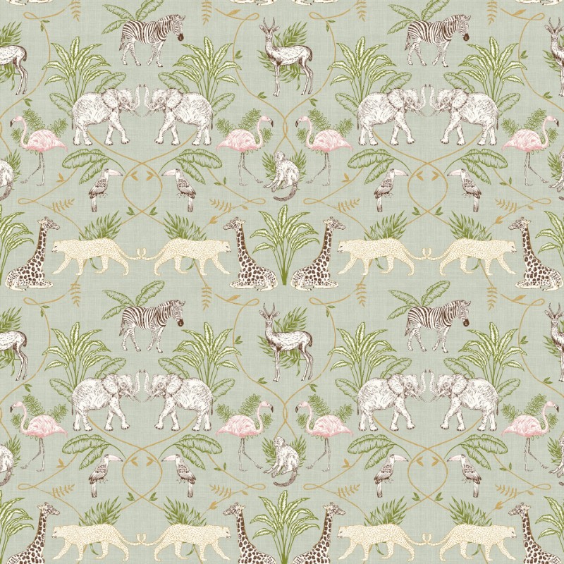 Bild på Serengeti Wallpaper Sage Green - SERENGET/WP1/SGR