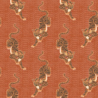Bild på Tibetan Tiger Wallpaper Coral - TTIGER/WP1/COR