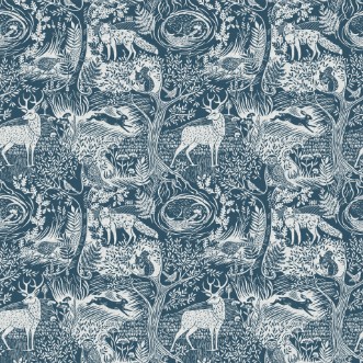 Picture of Winter Woods Wallpaper Blue - WWOODS/WP1/BLU
