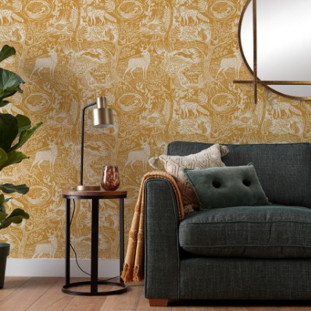 Picture of Winter Woods Wallpaper Ochre - WWOODS/WP1/OCR