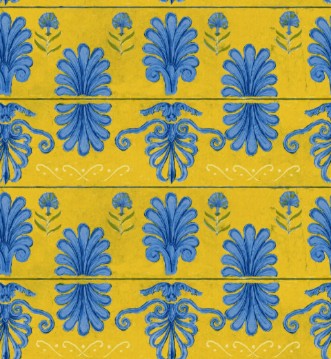 Picture of Mykonos Villa Motif Lemon - WP30044