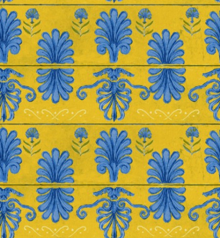 Picture of Mykonos Villa Motif Lemon - WP30044