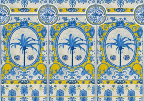 Picture of The Villa Mural Yellow - WP20575