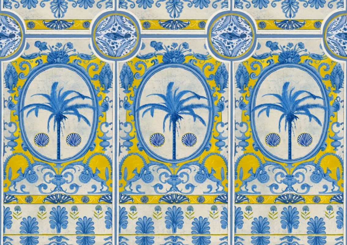 Bild på The Villa Mural Yellow - WP20575