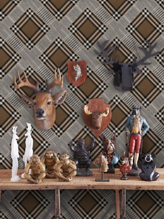 Picture of Checkered Patchwork Mid Brown - WP20390