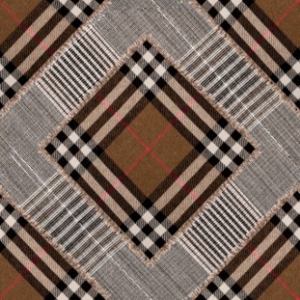 Picture of Checkered Patchwork Mid Brown - WP20390