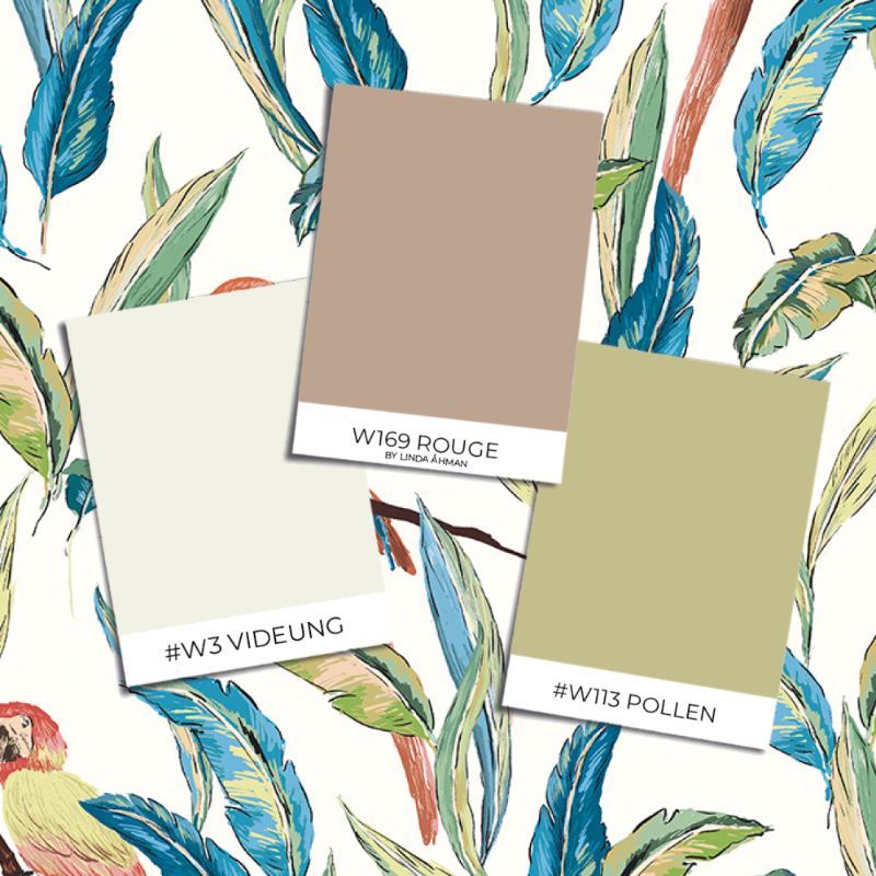 Picture of Tropical Parrot  Wilderness White  - WLD53116W