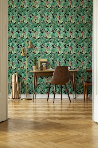 Picture of Tropical Foliage Anthracite - WP20366