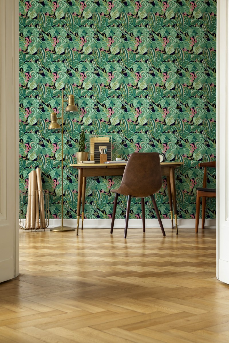 Bild på Tropical Foliage Anthracite - WP20366