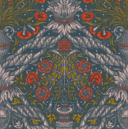 Picture of Floral Ornament Scarlet - WP20471