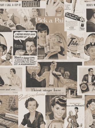 Picture of Retro Ads Sepia - WP20070