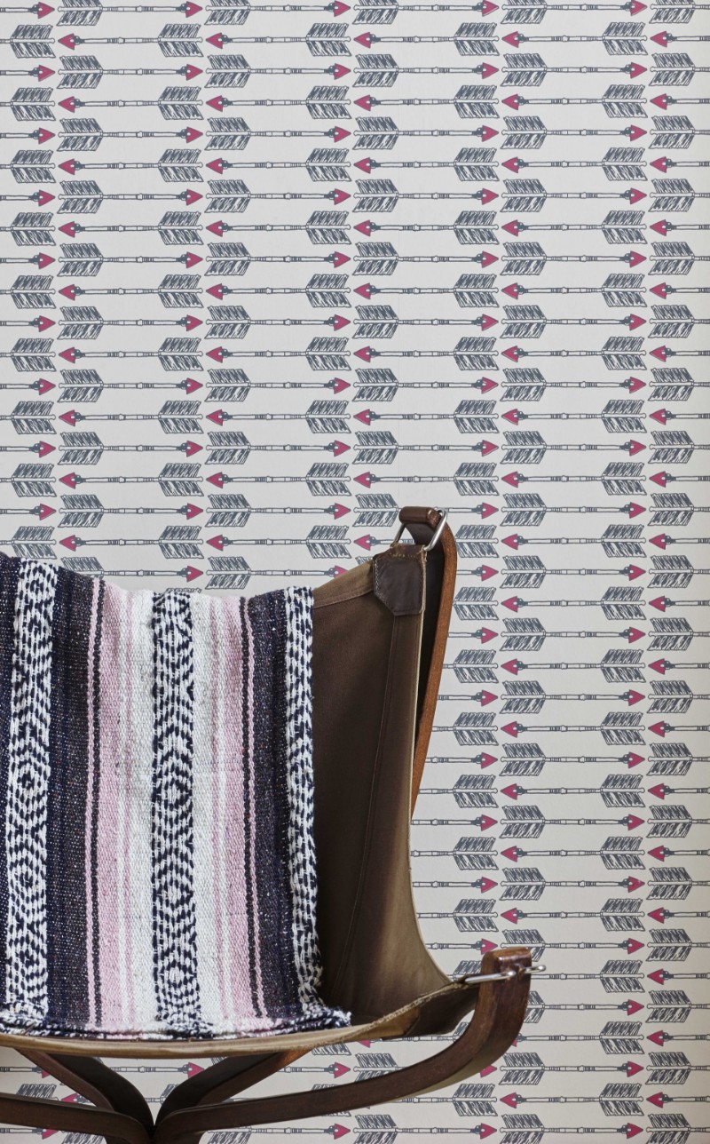 Picture of Arrows - Charcoal/Pink - BG1600101