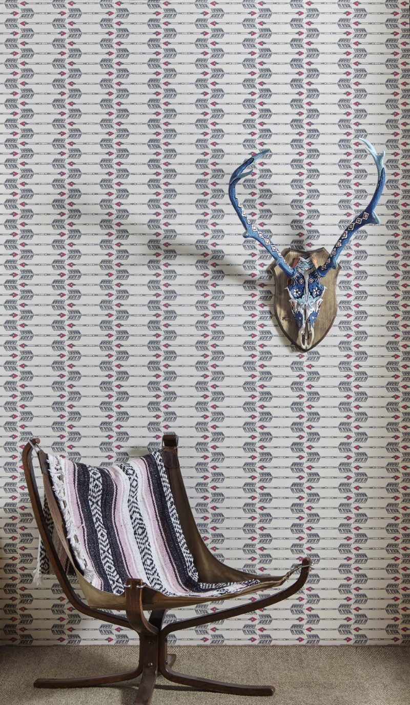 Picture of Arrows - Charcoal/Pink - BG1600101