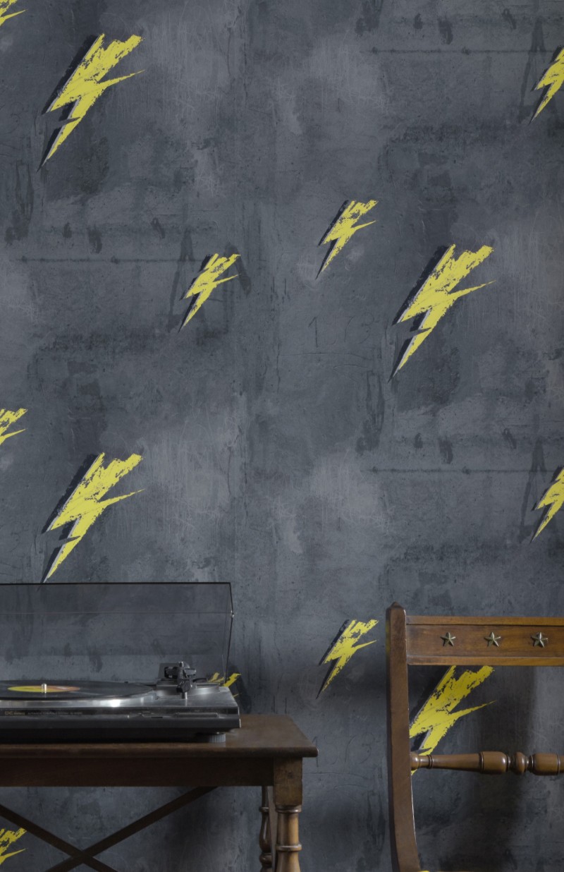 Image de Bolt From Mars - Yellow on Charcoal  - BG1900101