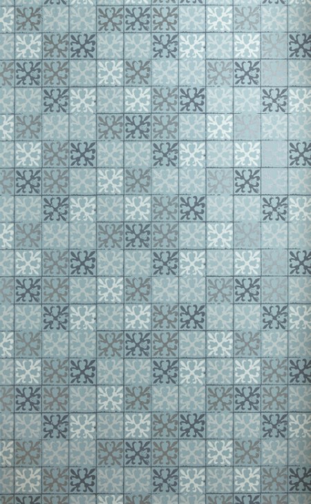 Image de Fleur de Lys Tile - Canteen Blue - BG1600201