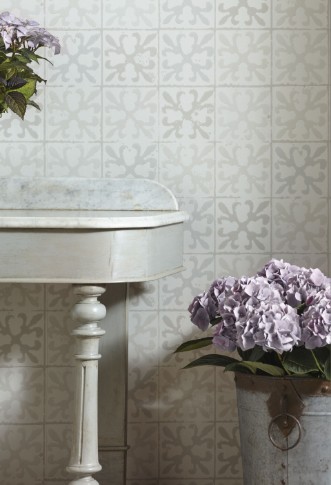 Image de Fleur de Lys Tile - Vintage Grey - BG1600202