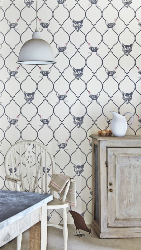 Slika Fox & Hen - Charcoal on Parchment - BG0900102