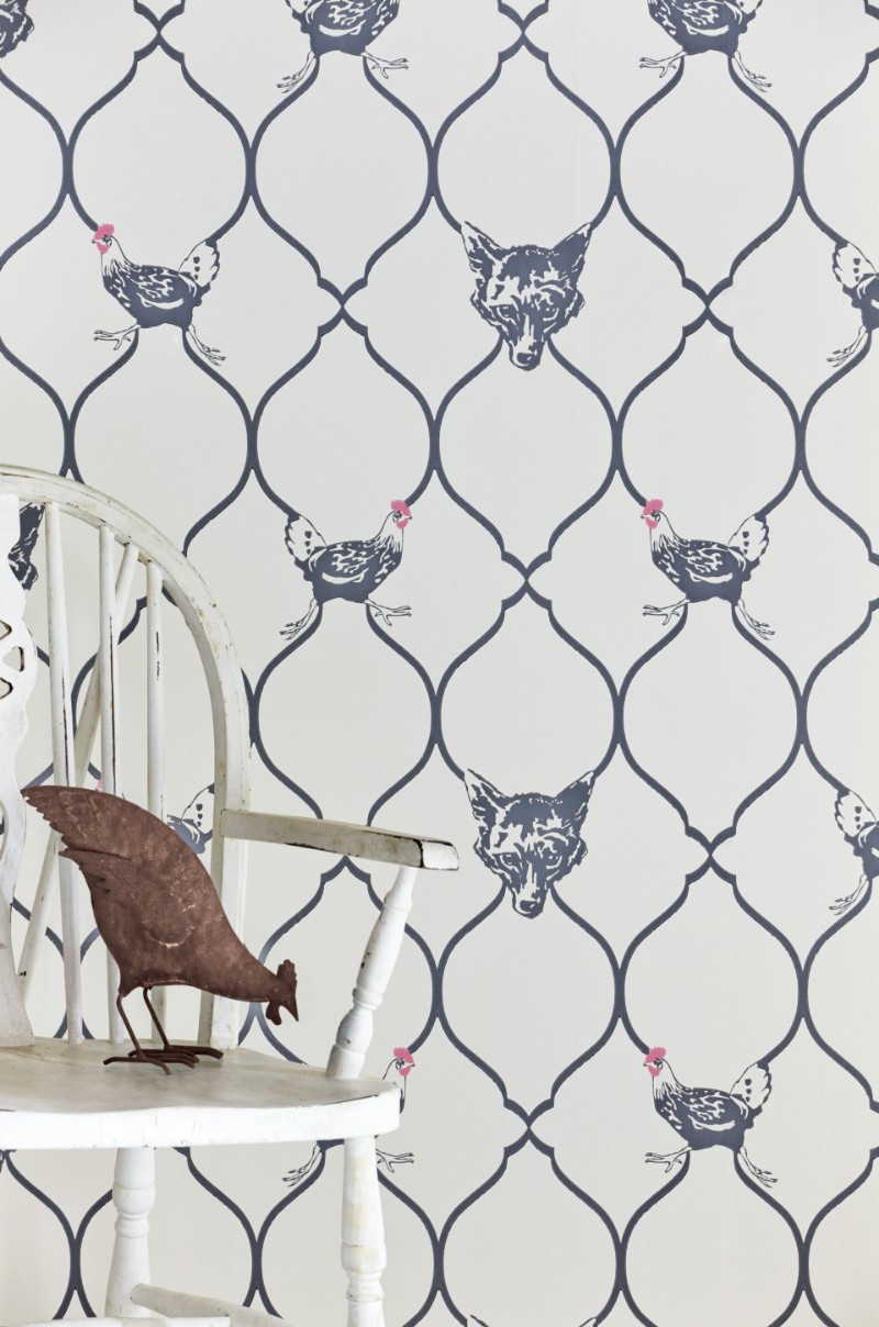 Picture of Fox & Hen - Charcoal on Parchment - BG0900102