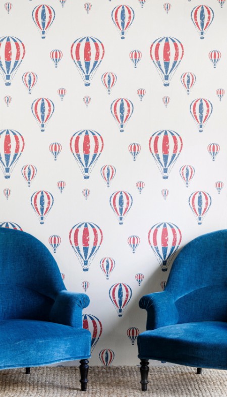 Image de Hot Air Balloons  - Red, White, Blue - BG2600102
