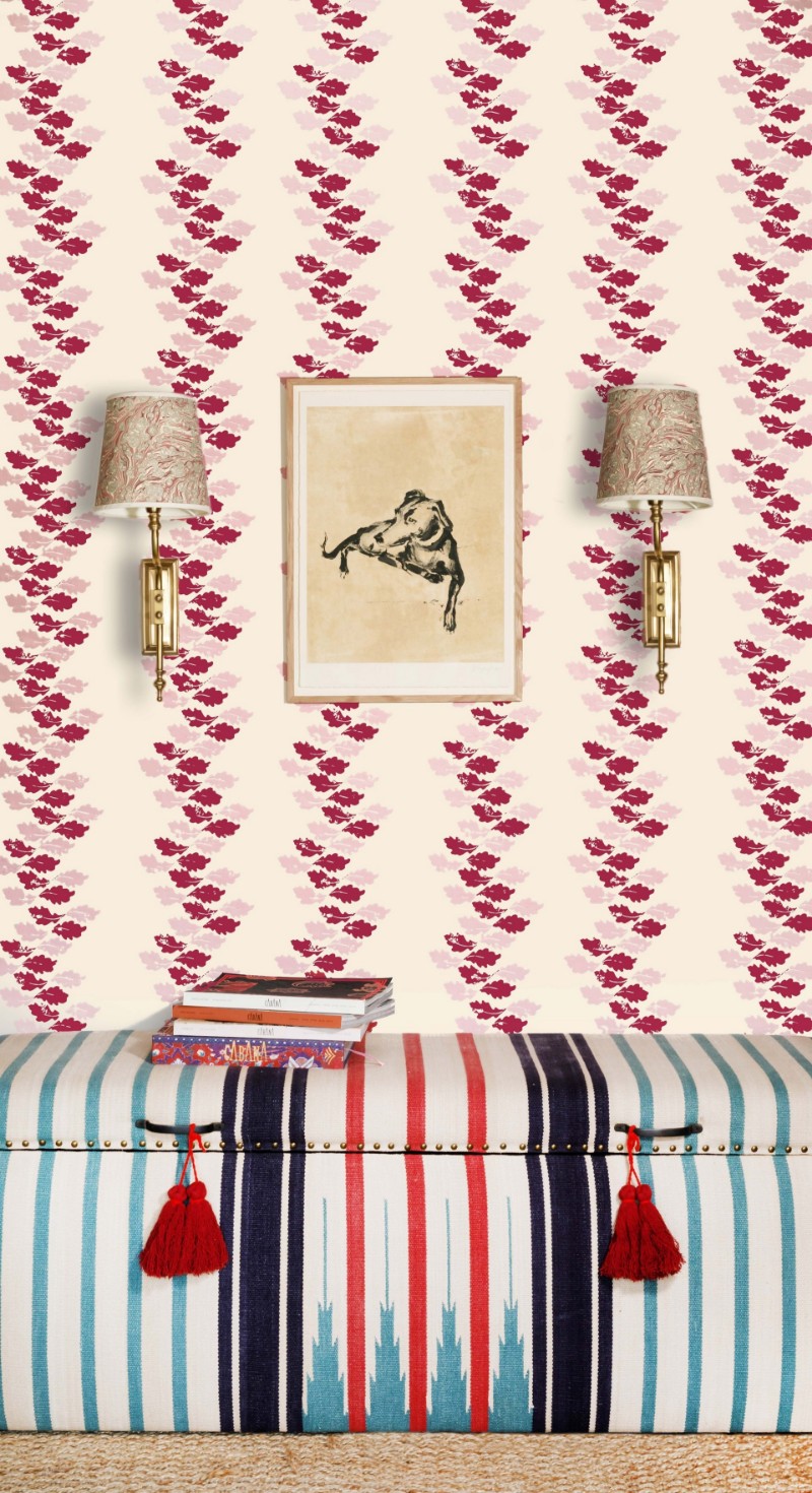 Picture of Oak Leaves - Red/Pink - BG2700102