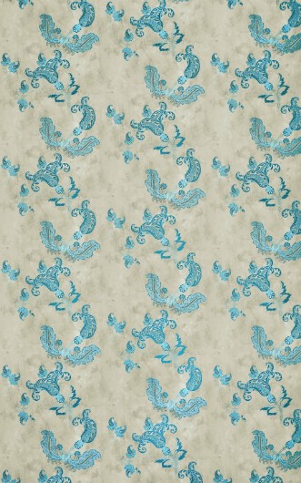 Image de Paisley - Turquoise on Old Grey - BG0800202