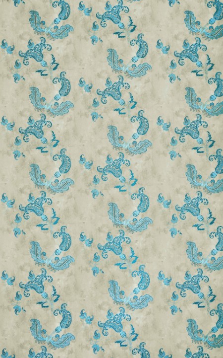 Image de Paisley - Turquoise on Old Grey - BG0800202