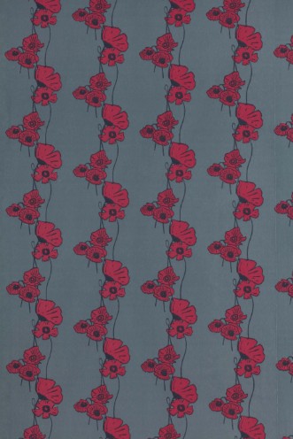 Picture of Poppy Fields - Red on Gunmetal - BG1500202