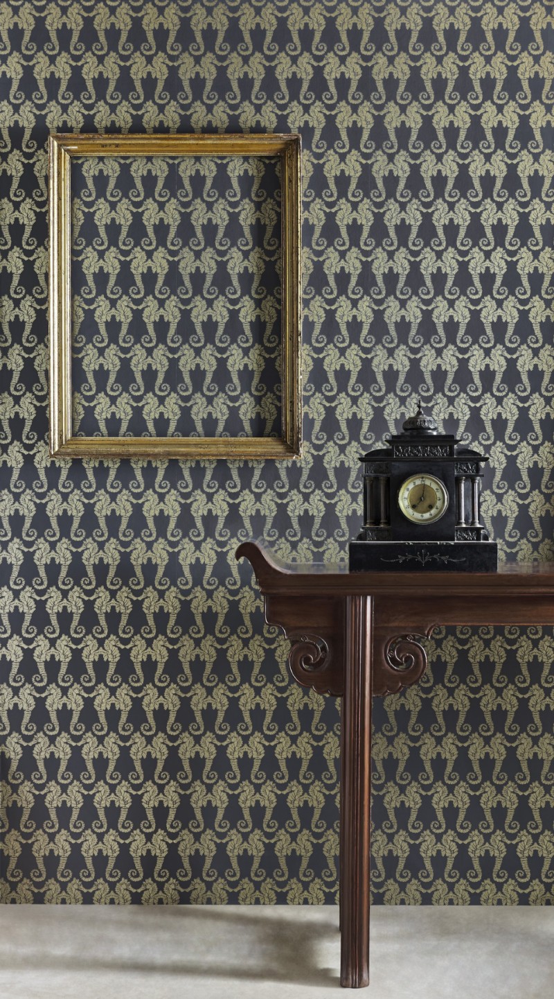 Afbeeldingen van Seahorse - Charcoal / Gold - BG1400101