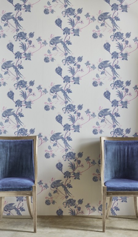 Image de Vintage Bird Trail - Blue/Pink - BG2000101