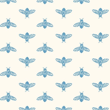 Picture of Block Print Bee Blue Haze - 118545