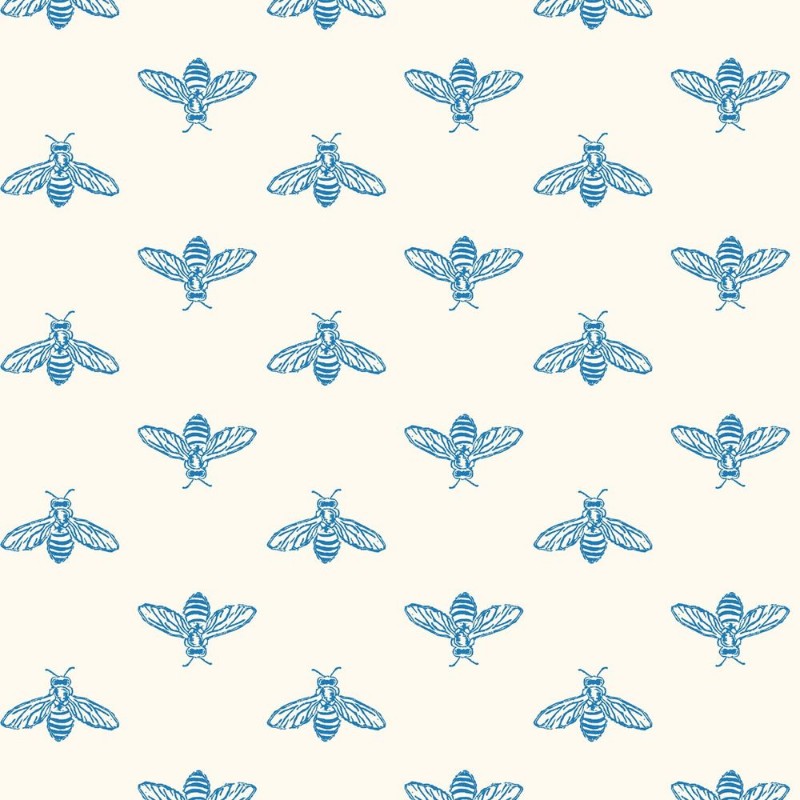 Picture of Block Print Bee Blue Haze - 118545