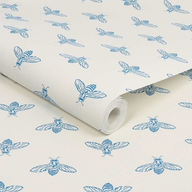 Picture of Block Print Bee Blue Haze - 118545