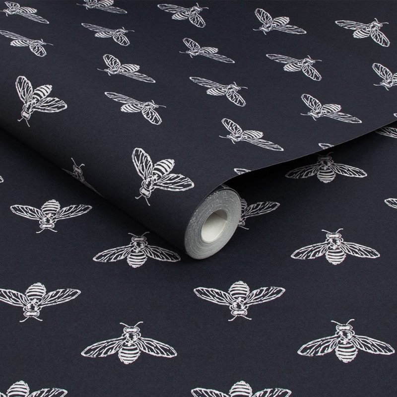 Picture of Block Print Bee French Navy - 118546