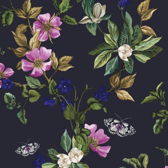 Picture of Wakerly Woodland Floral French Navy - 118572