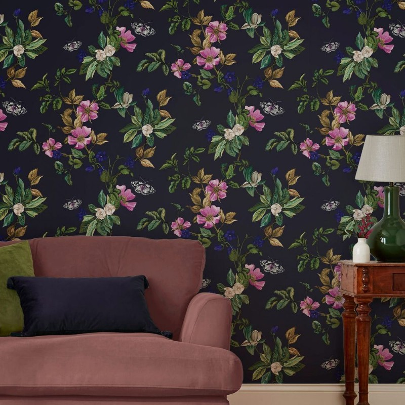 Picture of Wakerly Woodland Floral French Navy - 118572