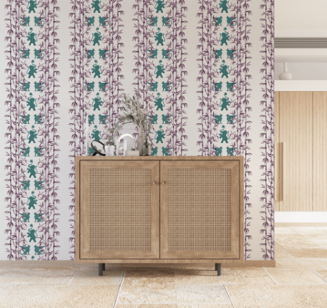 Bild på Eclectic Bamboo Purple Turquoise - PW-Ecbampurtur